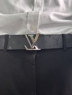 Louis Vuitton Belt LV Pattern Silver Buckle