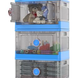 Folding Storage Box, Stackable Cube Storage Organizer,Plastic Car Organizer Folding Plastic Stackabl