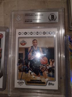 Autographed rookie Russell Westbrook becket authenicated