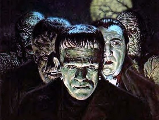 Frankenstein, Dracula, Wolfman, etc DVD's IN COLOR!!!!!