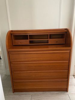Antique Wooden Dresser/Desk with Extended Desk Top