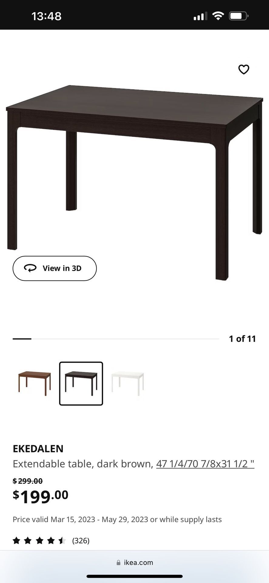 Ikea Dining Table Set (2 chairs, 1 bench, 1 table)