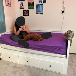 IKEA HEMNES twin daybed with mattress
