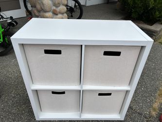 Storage Cube with Cloth Bins