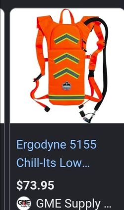 Ergodyne 5155 Low Profile Hydration Pack - 2.11 quart Reservoir - Orange