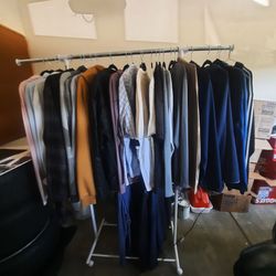 Mixed Clothing Lot on Rolling Rack