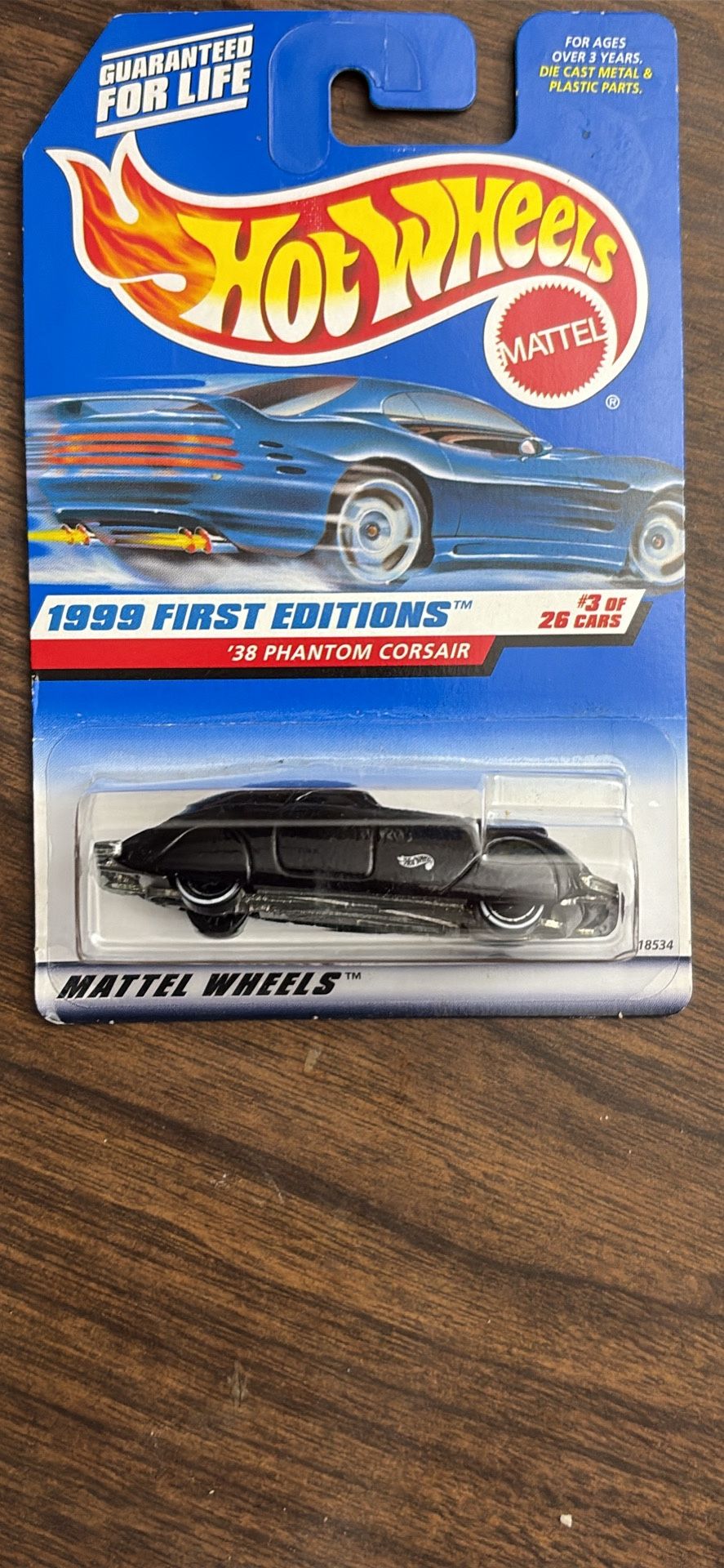 1998 Hot Wheels First Editions (Black wall Tires) '38 Phantom Corsair ~ Rare