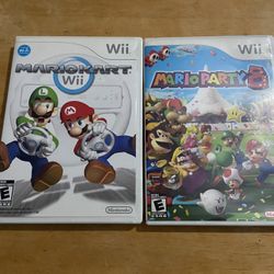 Nintendo Wii Mario Party 8 And Mario Kart Wii CIB