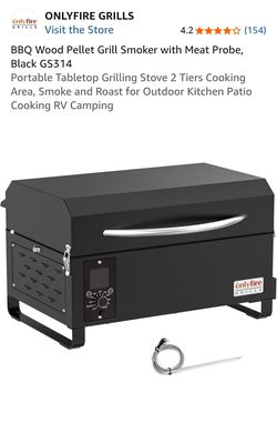 Portable Tabletop Grilling Stove 2 Tiers Cooking Area, Smoke and Roast for Outdoor Kitchen Patio Cooking RV Camping