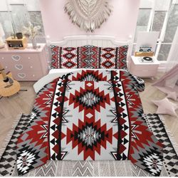 Bohemian Western comforter bedding set-Queen Size, 3 pieces with 2 pillowcases