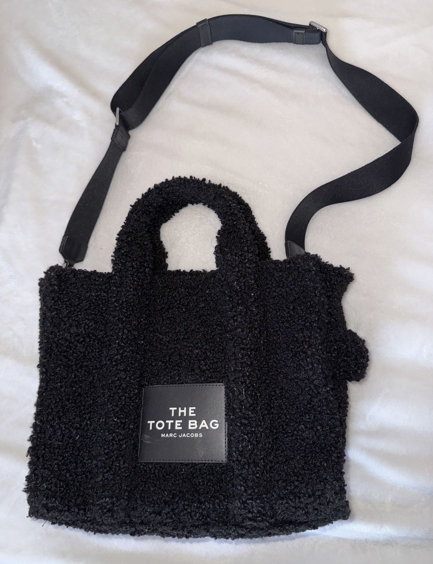 Marc Jacobs Black The Teddy Tote- Medium Tote Crossbody Traveler Bag