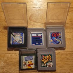 Battleship-Vegas Stakes-Disney's Pooh & Tigger's Hunny Safari-Qix-Rugrats Time Travelers-Game Boy/Game Boy Color