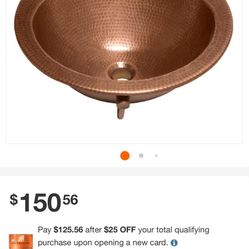 Copper 19inch Sink
