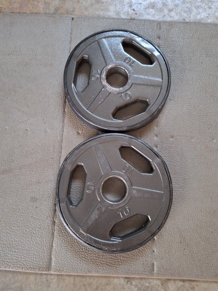 Set Of 10lb Olympic Weight Plates