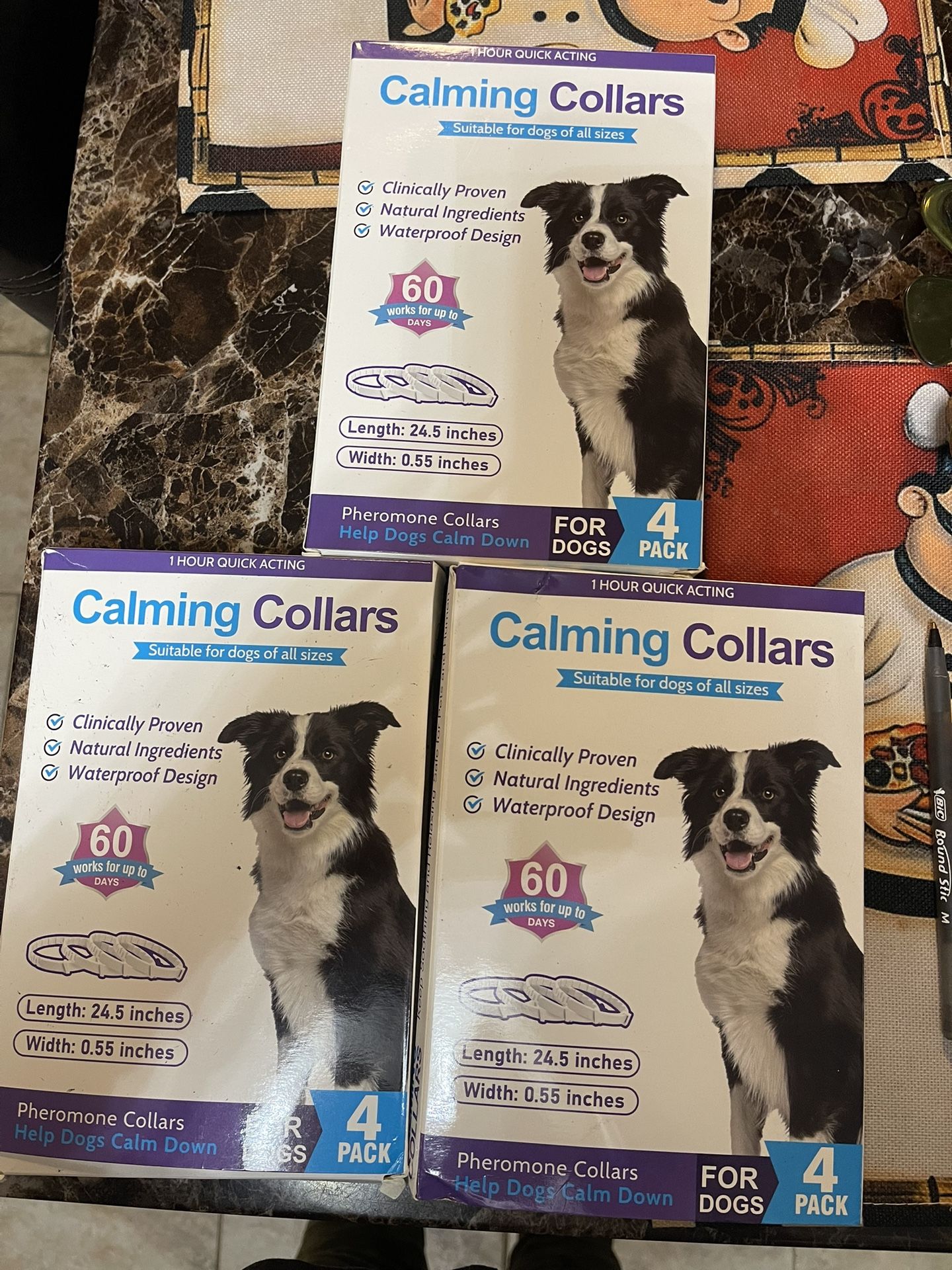 Three boxes for per pack, calming dog collar, suitable for all sizes