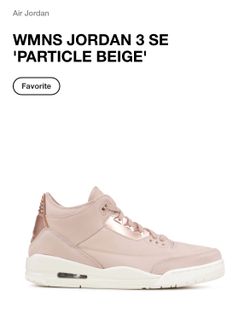 Women’s Jordan 3’s Particle Beige Size 10