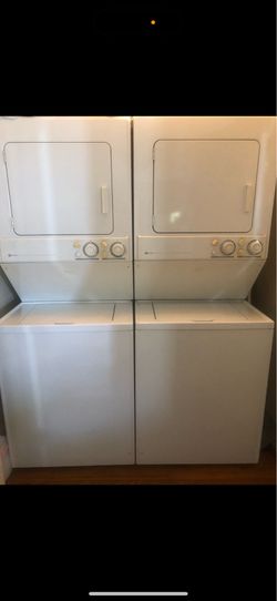 27” Maytag Stacked Washer & Gas Dryer