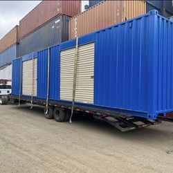 40ft Shipping Container w/ Custom Side Roll- Up Doors - Easy Access!
