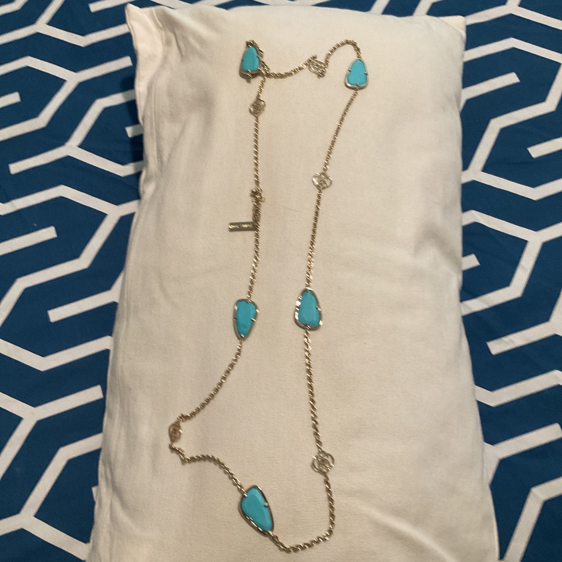 Kendra Scott Turquoise And Gold 30in.