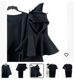 Adult Men’s Grim Reaper Halloween costume Hood & Robe Black Size Large