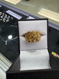 MENS 10K NUGGET RING SIZE 11