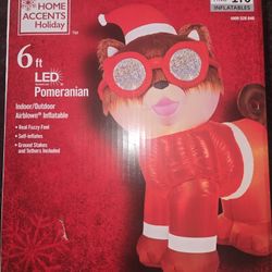 6 FT LED Pomeranian Inflatable- NEW IN BOX
