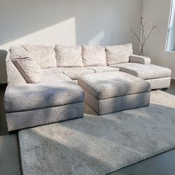 Cream Ashley Furniture Sectional 