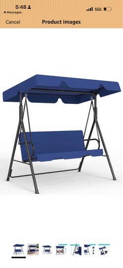 Outdoor Patio Swing with Canopy