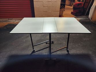 Rolling White Home Hobby Table 