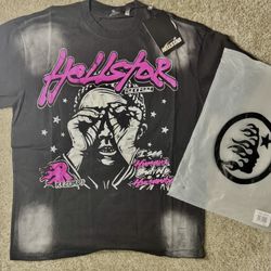 HELLSTAR Records black & pink tee 