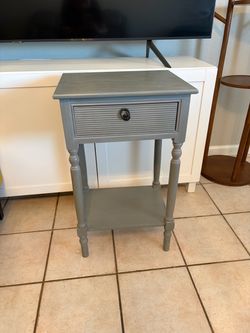 Gray side table