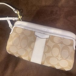 Coach Canvas Wristlet