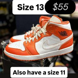 Jordan Retro 1s Orange Size 13 Men 