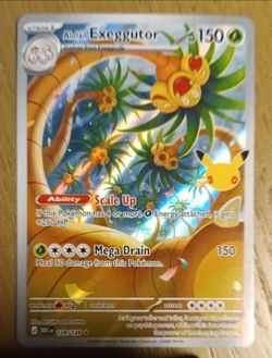 Alolan Exeggutor 129/128 Holo Rare Pokémon Card