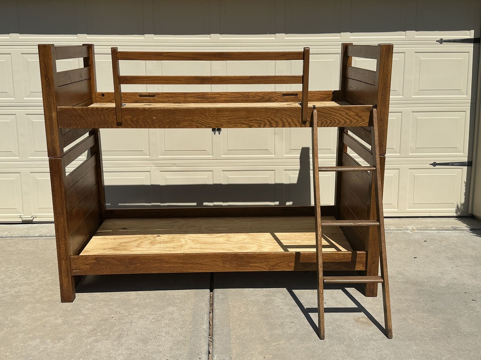 Solid Wood Twin Bunk Bed Set w/ Ladder