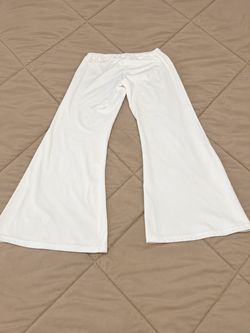 White Wide-Leg Flare Pants