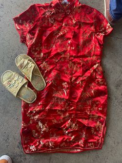 Kimono with slippers costume
