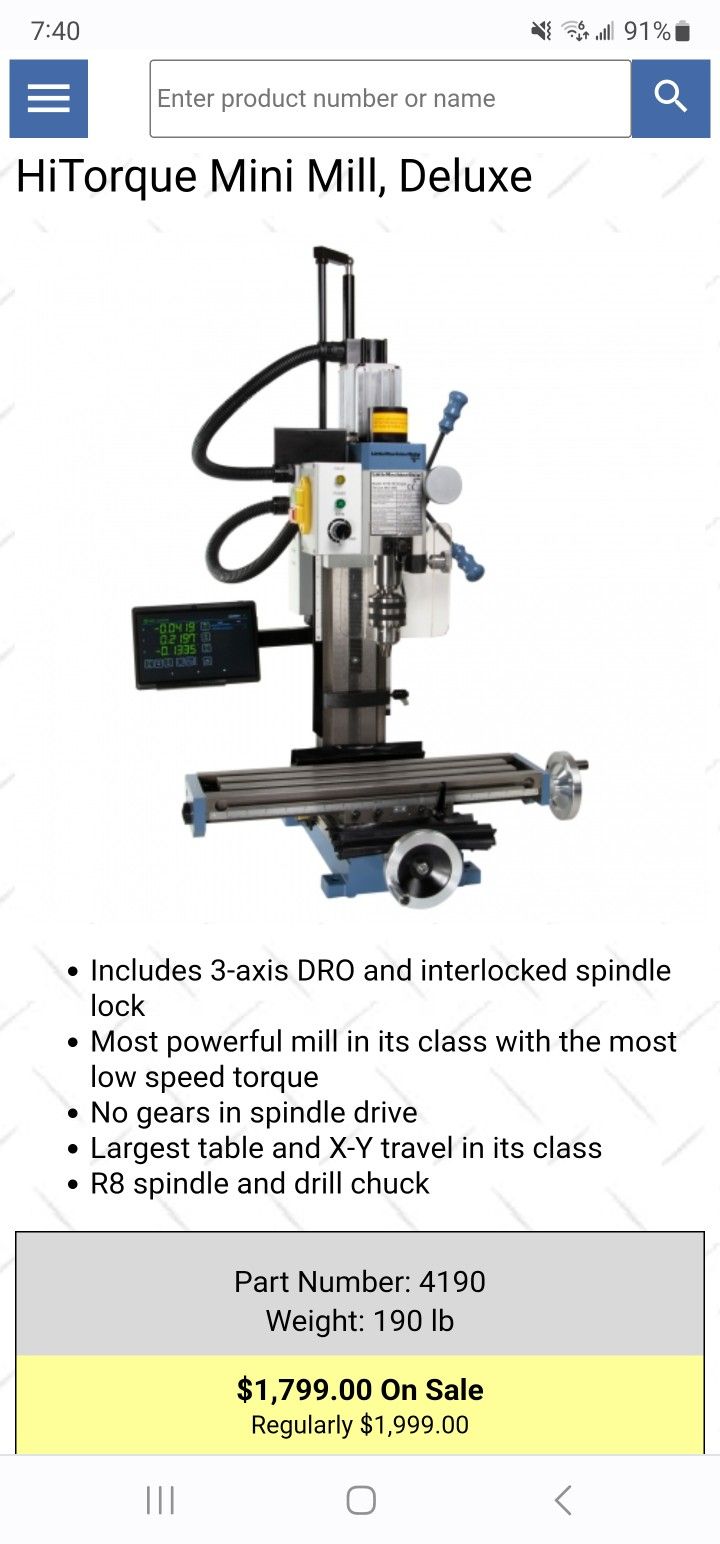 Little Machine Shop Mini Mill Brand New