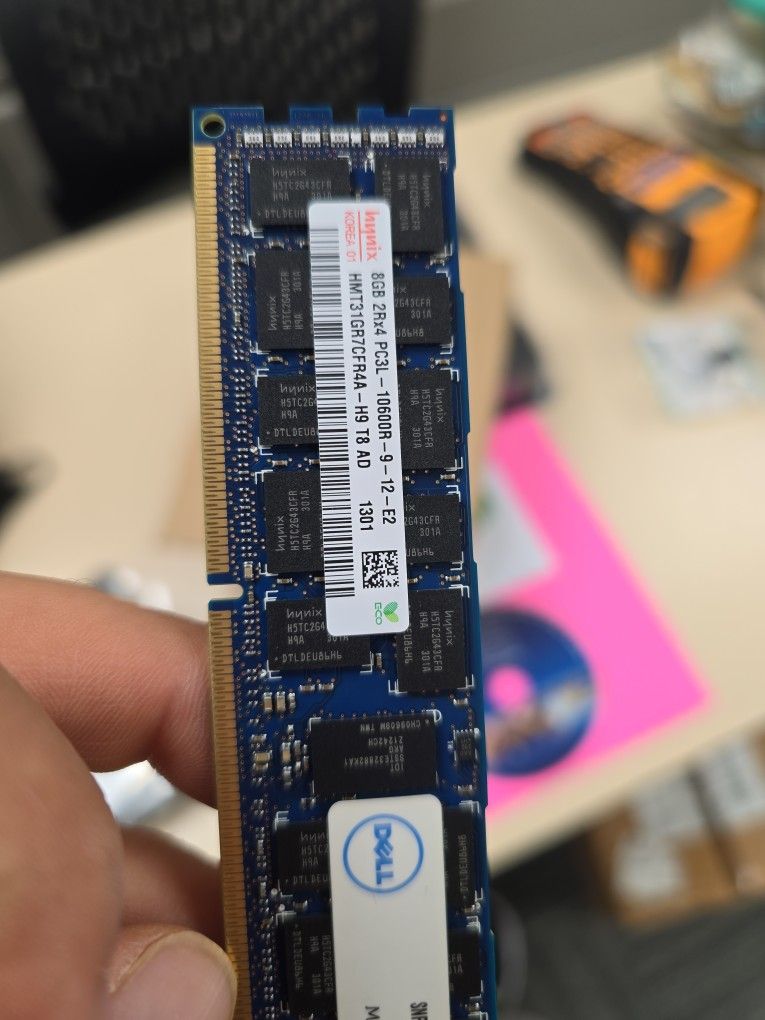 8GB RAMs PC3L 10600R $10 Or Obo