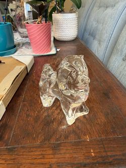 Baccarat Crystal Chow Chow Dog Figurine Collectable