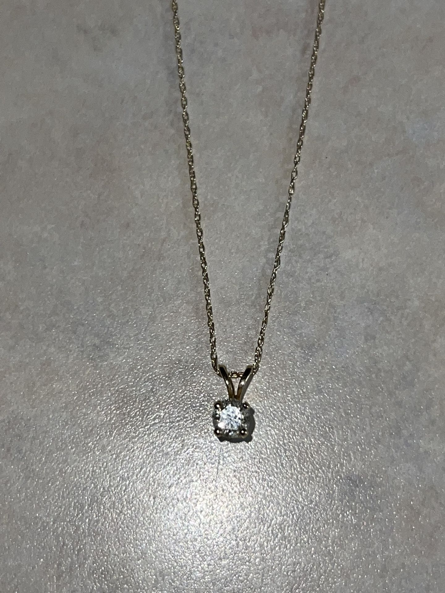 Half Carrot Diomond Necklace