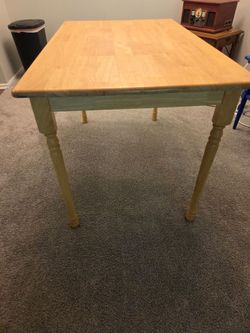 Light wood table
