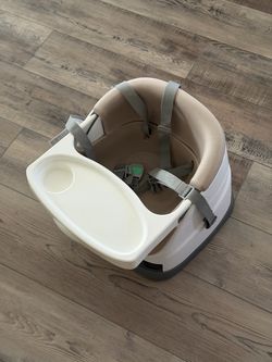 Ingenuity Baby Base 2-in-1 Booster Feeding and Floor Seat with Self-Storing Tray - Cashmere