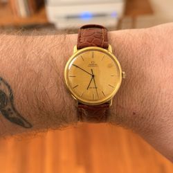 Vintage 18k Gold  Omega Deville 
