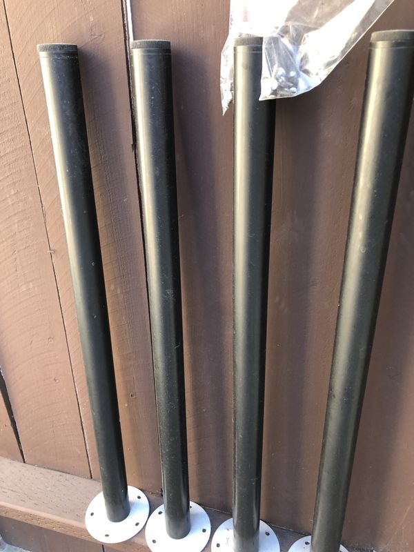 Set of 4 black ikea table legs with screws for Sale in Los Angeles, CA