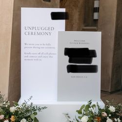 Wedding Dual Sign Bases/Stand 