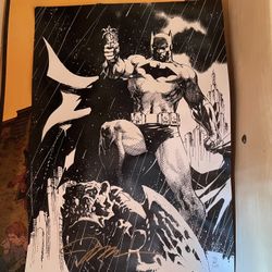 Batman Mini Poster Jim Lee Signed