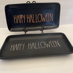 Rae Dunn 2 Halloween Trays. Decor or Serving