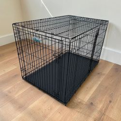 48x31x32in XXL Black Metal Double Door Dog Pet Animal Cage Containment Crate! Great condition! For dogs 90lbs+