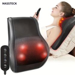 Back Massager Featuring Heat, Designed for Deep Tissue in The Neck, Shoulders, And Back, Offers 3 Massage Modes And 2 Heat Settings, Providing a 3D Kn